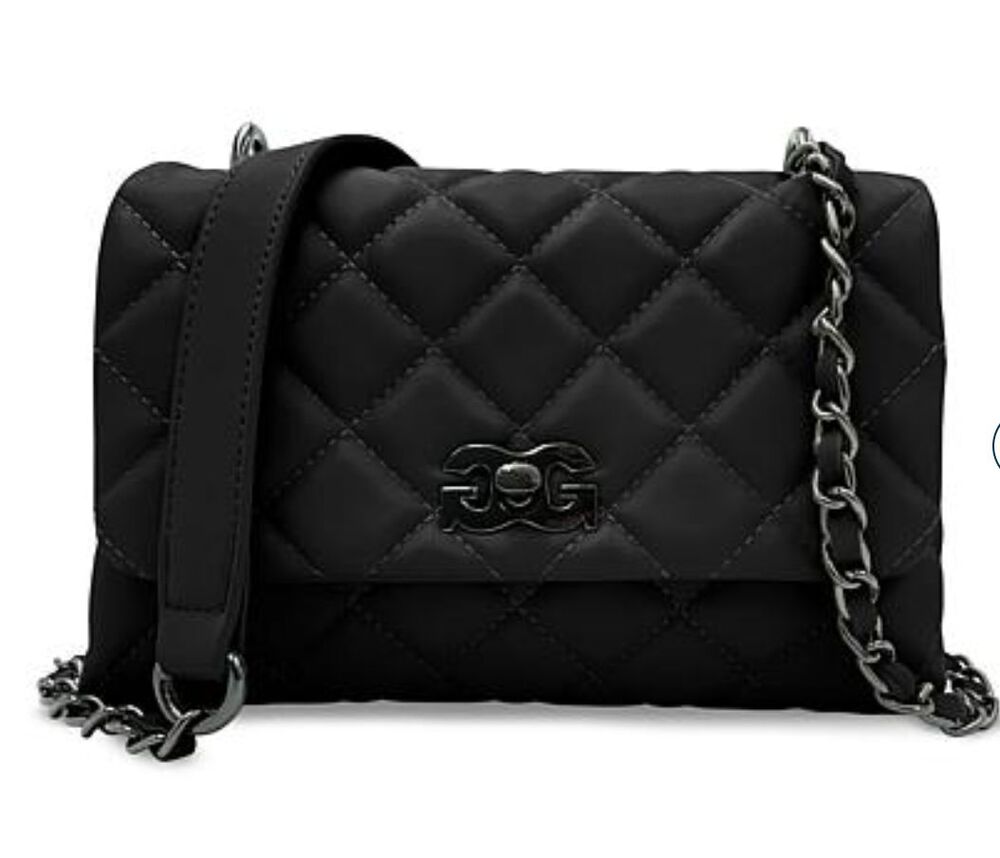 GILDA Paris Black Quilted Messenger/Shoulder Bag/Crossbody NWT $129